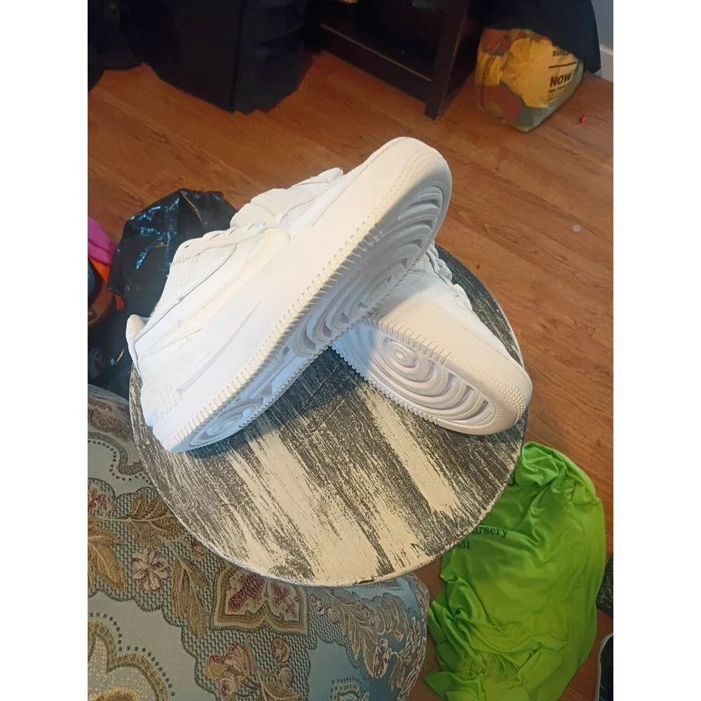 Sz 8.5 - NIKE WMNS AF1 DJ9946-100 Shoes Air Force One Sneakers White/Tan/Beige